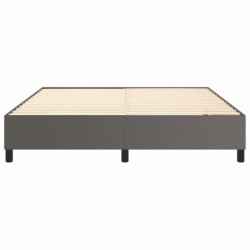 Boxspringbett Grau 180x200 cm Kunstleder