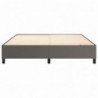 Boxspringbett Grau 180x200 cm Kunstleder