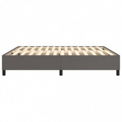 Boxspringbett Grau 180x200 cm Kunstleder