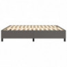 Boxspringbett Grau 180x200 cm Kunstleder