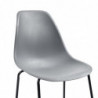 Barhocker 4 Stk. Grau Kunststoff