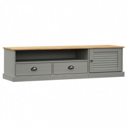 TV-Schrank VIGO Grau 156x40x40 cm Massivholz Kiefer