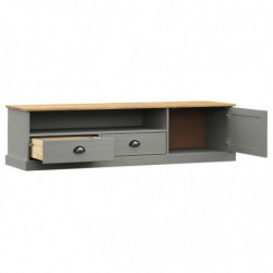 TV-Schrank VIGO Grau 156x40x40 cm Massivholz Kiefer