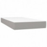 Boxspringbett mit Matratze Hellgrau 90x190 cm Samt