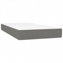 Boxspringbett mit Matratze Dunkelgrau 90x190 cm Samt