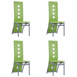 Esszimmerstühle 4 Stk. Grün Kunstleder