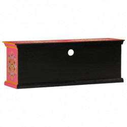 TV-Schrank Rosa 110x30x40 cm Massivholz Mango