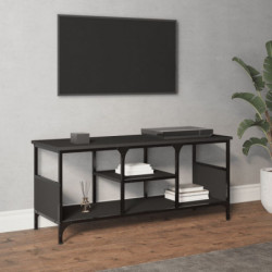 TV-Schrank Schwarz 100x35x45 cm Holzwerkstoff & Eisen