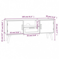 TV-Schrank mit Türen 105x30x45 cm Holzwerkstoff