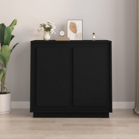 Sideboard Schwarz 80x34x75 cm Holzwerkstoff