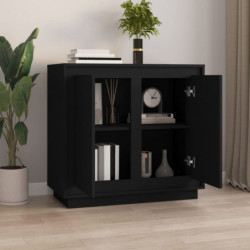 Sideboard Schwarz 80x34x75 cm Holzwerkstoff