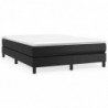 Boxspringbett Schwarz 140x190 cm Kunstleder