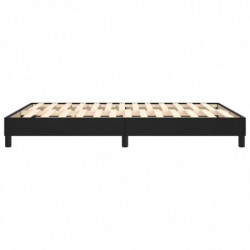 Boxspringbett Schwarz 140x190 cm Kunstleder