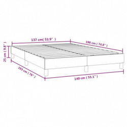 Boxspringbett Schwarz 140x190 cm Kunstleder