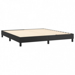 Boxspringbett Schwarz 180x200 cm Kunstleder