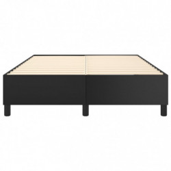 Boxspringbett Schwarz 140x200 cm Kunstleder