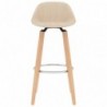 Barhocker 2 Stk. Creme Stoff