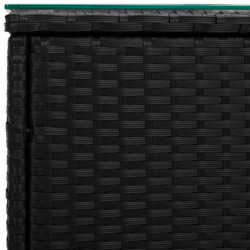 Beistelltisch Schwarz 40x37x40,5 cm Poly Rattan