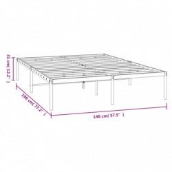 Bettgestell Metall Schwarz 140x190 cm