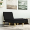 Chaiselongue Schwarz Stoff