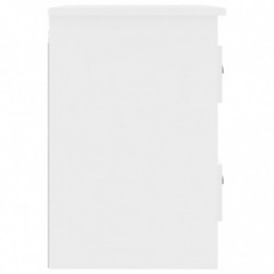 Wand-Nachttisch Weiß 41,5x36x53 cm