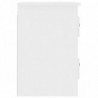 Wand-Nachttisch Hochglanz-Weiß 41,5x36x53 cm