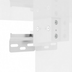 Wand-Nachttisch Hochglanz-Weiß 41,5x36x53 cm