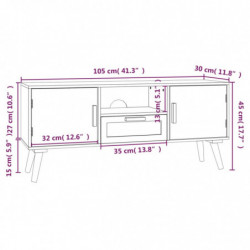 TV-Schrank mit Türen 105x30x45 cm Holzwerkstoff