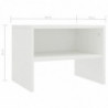 Nachttisch Weiß 40x30x30 cm Holzwerkstoff