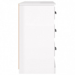 Sideboard Hochglanz-Weiß 104,5x35,5x67,5 cm Holzwerkstoff