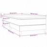 Boxspringbett mit Matratze Weiß 90x190 cm Kunstleder