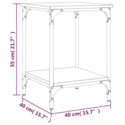 Couchtisch Schwarz 40x40x55 cm Holzwerkstoff