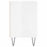 Nachttisch Hochglanz-Weiß 40x30x50 cm Holzwerkstoff