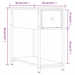 Nachttisch Schwarz 30x60x60 cm Holzwerkstoff