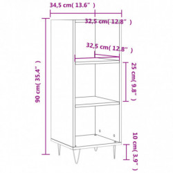 Sideboard Sonoma-Eiche 34,5x32,5x90 cm Holzwerkstoff