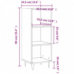 Sideboard Räuchereiche 34,5x32,5x90 cm Holzwerkstoff