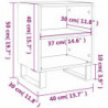 Nachttisch Grau Sonoma 40x30x50 cm Holzwerkstoff