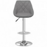 Barhocker 2 Stk. Grau Kunstleder