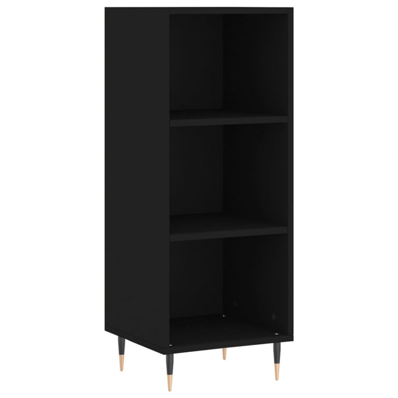 Sideboard Schwarz 34,5x32,5x90 cm Holzwerkstoff