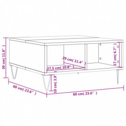 Couchtisch Grau Sonoma 60x60x30 cm Holzwerkstoff