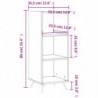 Regalschrank Schwarz 34,5x32,5x90 cm Holzwerkstoff