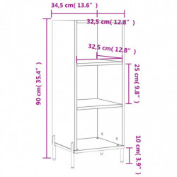 Sideboard Betongrau 34,5x32,5x90 cm Holzwerkstoff