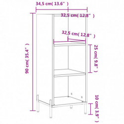 Sideboard Räuchereiche 34,5x32,5x90 cm Holzwerkstoff