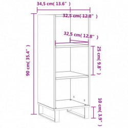 Sideboard Betongrau 34,5x32,5x90 cm Holzwerkstoff