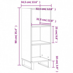 Sideboard Räuchereiche 34,5x32,5x90 cm Holzwerkstoff