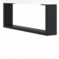 Nachttisch Hochglanz-Weiß 40x30x50 cm Holzwerkstoff