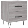 Nachttisch Grau Sonoma 40x35x47,5 cm Holzwerkstoff