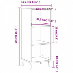 Sideboard Weiß 34,5x32,5x90 cm Holzwerkstoff
