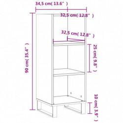 Sideboard Weiß 34,5x32,5x90 cm Holzwerkstoff