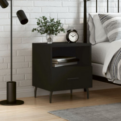 Nachttisch Schwarz 40x35x47,5 cm Holzwerkstoff